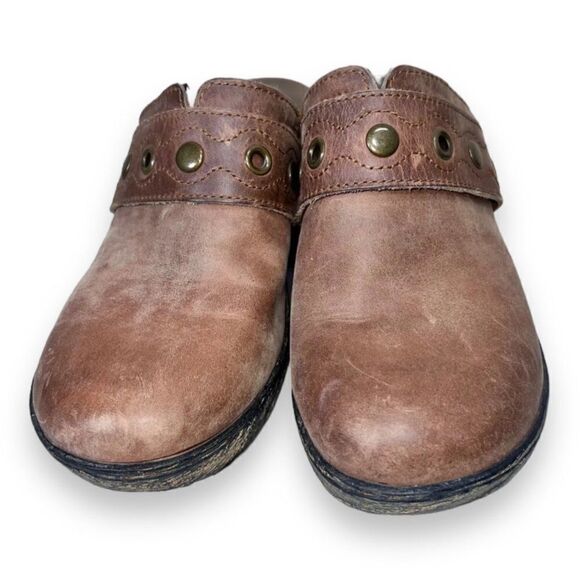 BOC Born Concepts Pontine Slip On Clogs Brown Leather Women's 7M - Picture 3 of 12